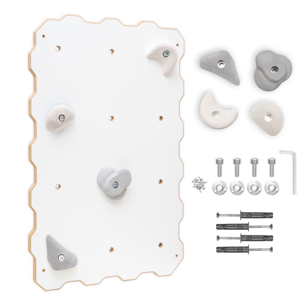 MAMOI Kletterwand für Kinder | Kinderzimmer Kletterwand aus natürlichem Holz | Kletterwand indoor minimalistisches Design | Kletterwand Kinder...