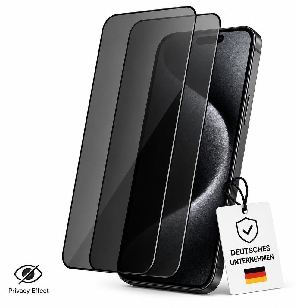 Privacy Displayschutzglas für iPhone | 9H Schutzglas mit Produktbild 