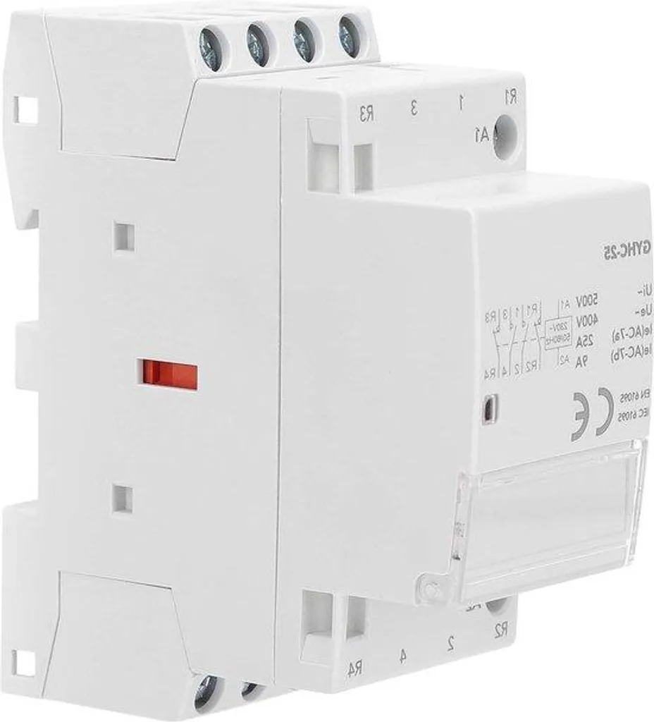 Contacteur électronique 2NO 2NC GYHC-25 4P 25A 50Hz blanc usage continu