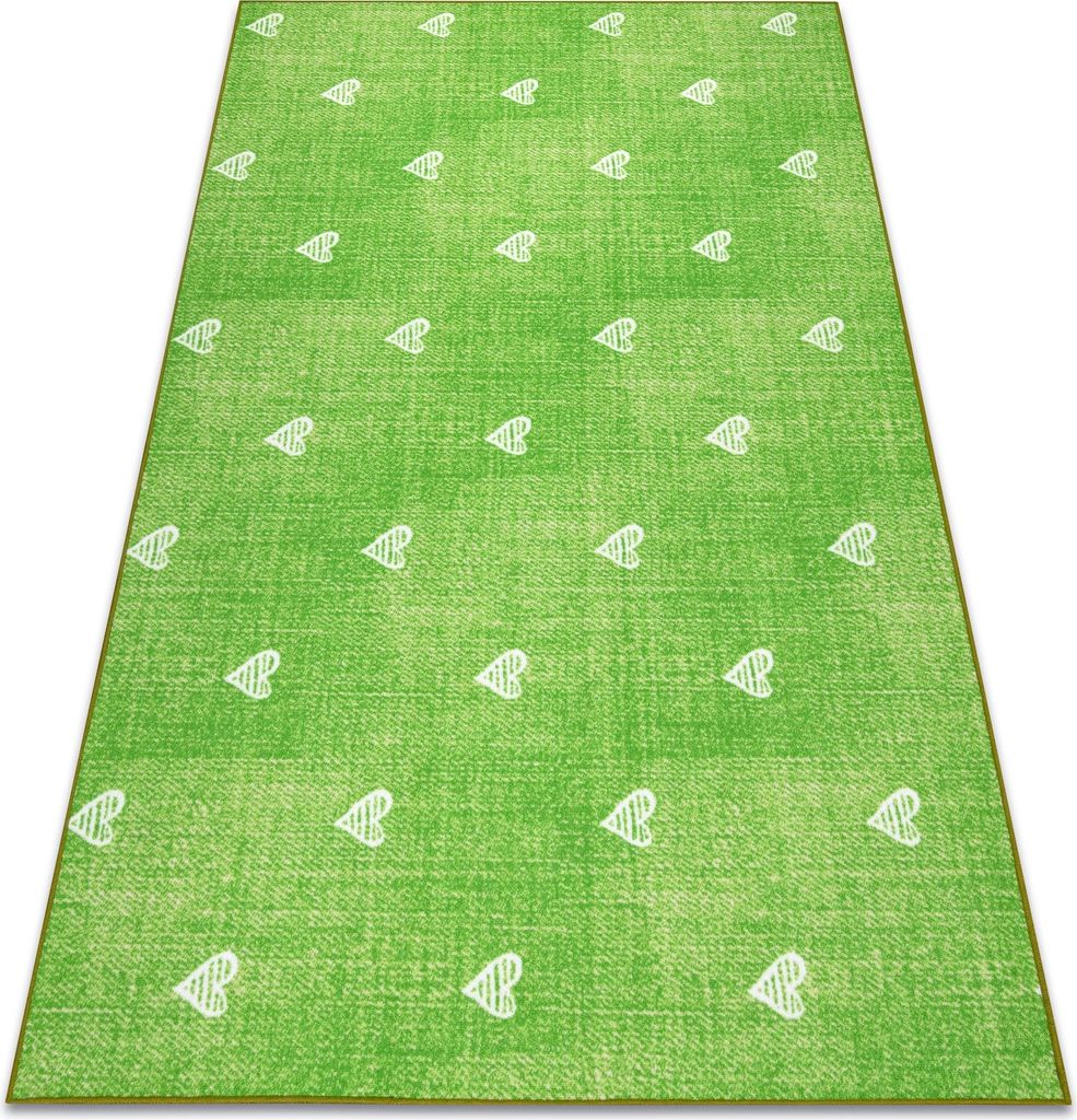 Teppich für Kinder HEARTS Jeans, vintage Herzen - grün Grün 150x200 cm