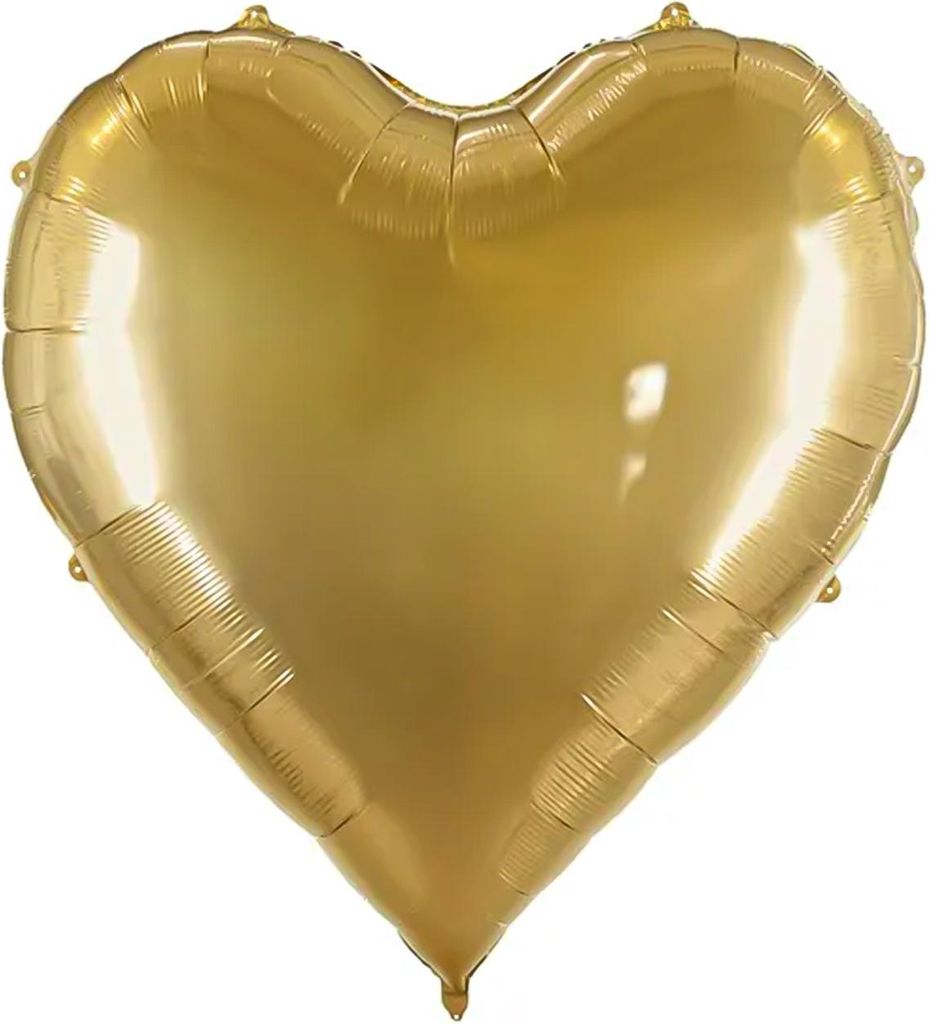 Balon foliowy Serce XXL Złote 136x129cm Zdjęcie produktu 