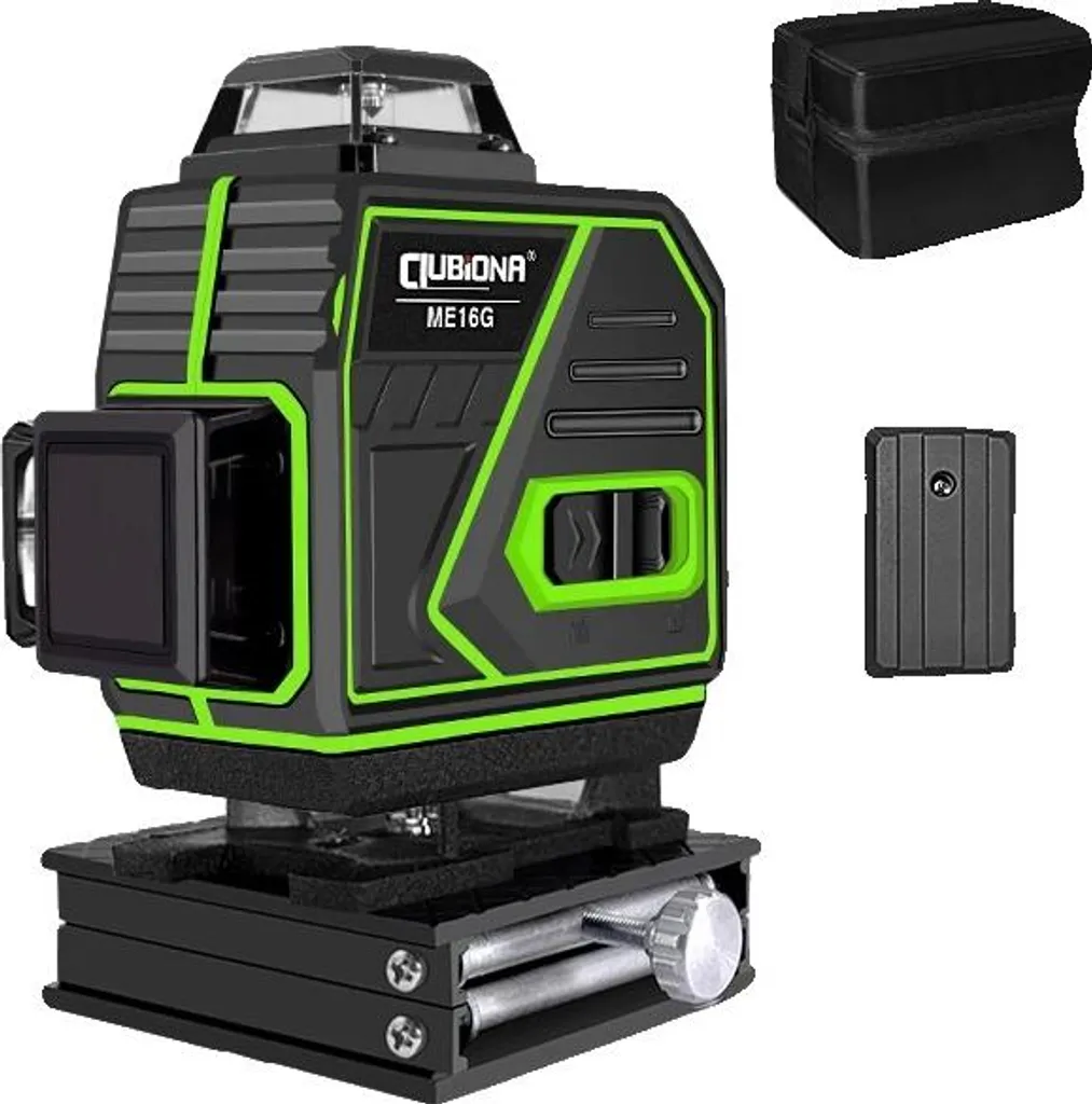 Niveau laser vert haute visibilité 16 lignes avec batterie lithium