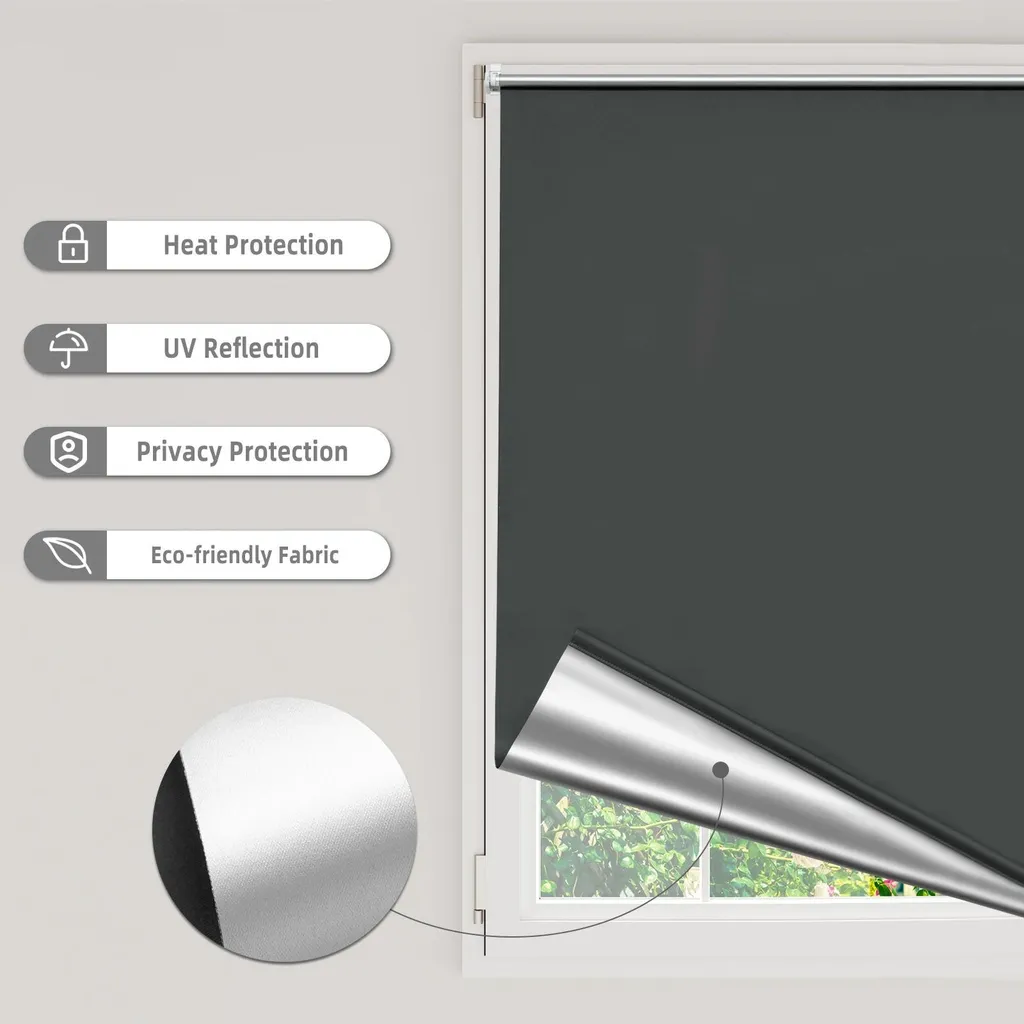 Store Occultant sans perçage Gris 81x122 cm : Solution Locataire