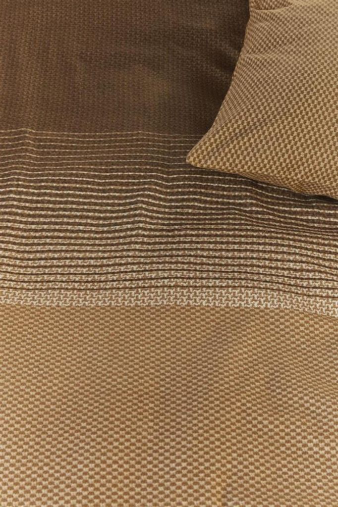 Beddinghouse Biber-Bettwäsche-Garnitur Demi Farbe Dark Sand Größe 155x220