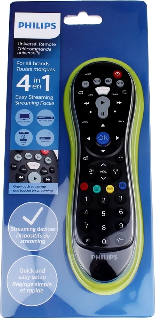 Philips 4-in-1 Telecomando Universale Sostitutivo per TV e Decoder