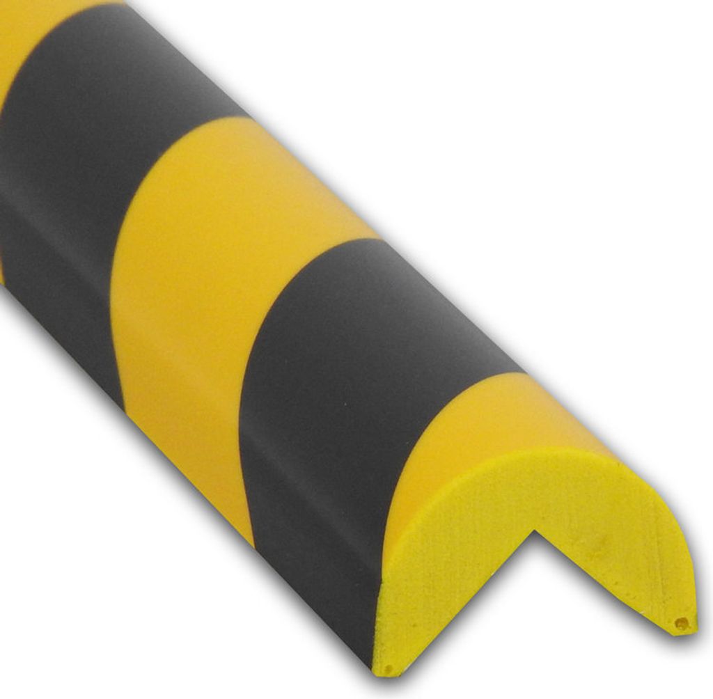 UvV Protect Schutzprofil Typ A in schwarz gelb 1 Meter PolyurethanSchaum