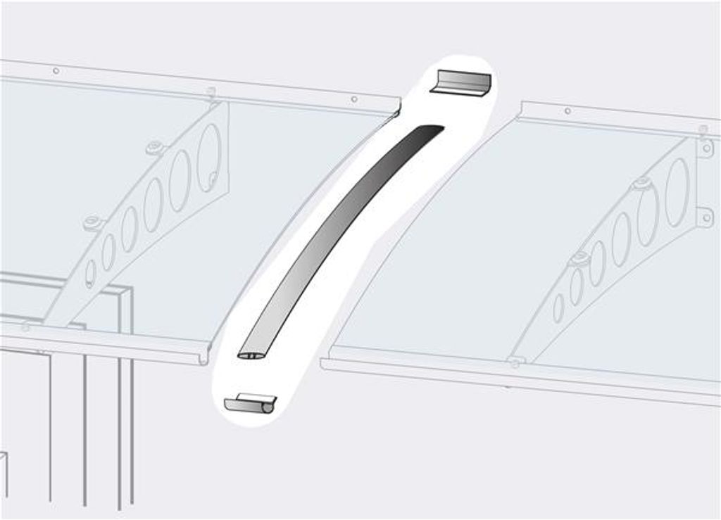 Verbindungsset Gutta zu Vordach PT/G PT/GR PT/ET Edelstahloptik