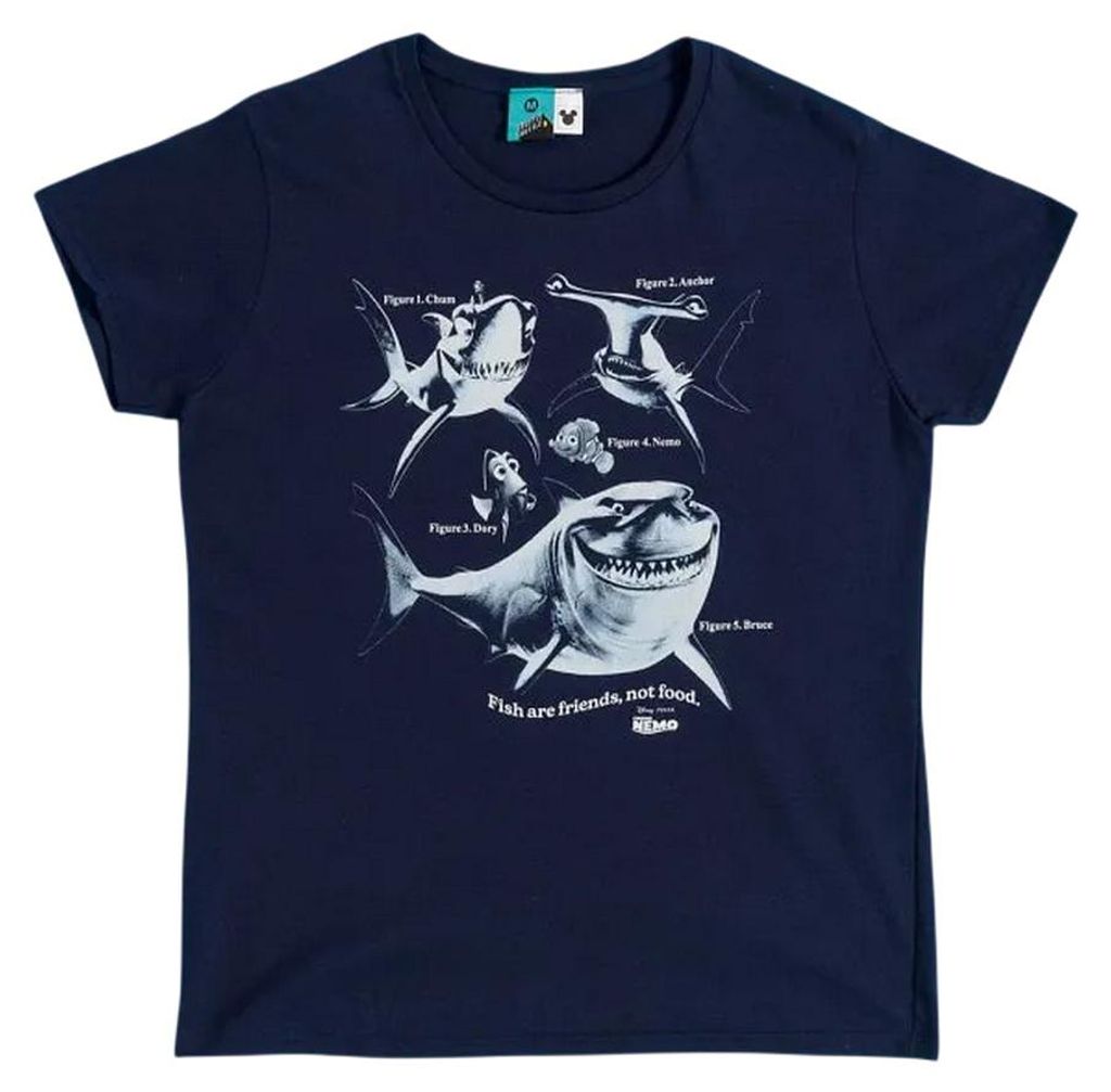 Finding Nemo - T-Shirt für Damen, Anliegend TT1164 (L) (Blau)