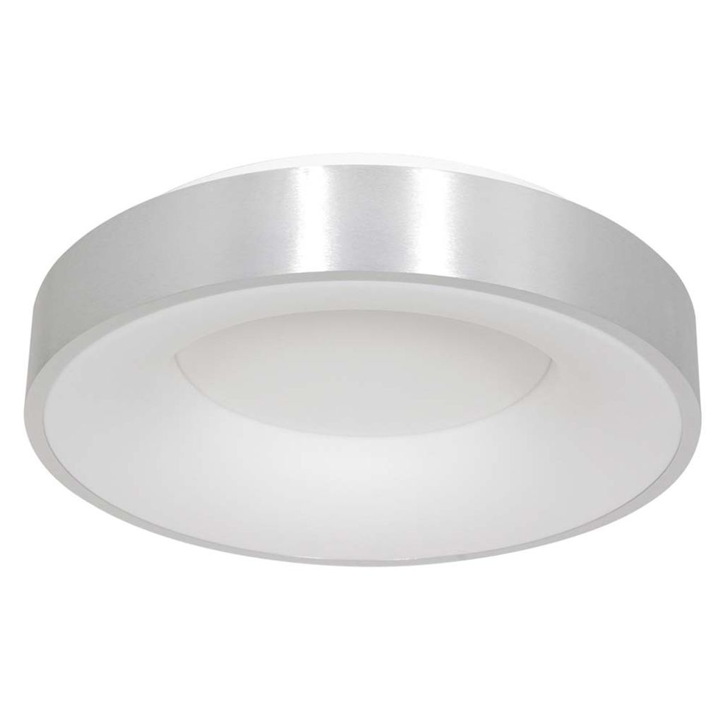 Steinhauer Deckenleuchte Ringlede 1-flammig Gebürstetes Silber 48x48cm