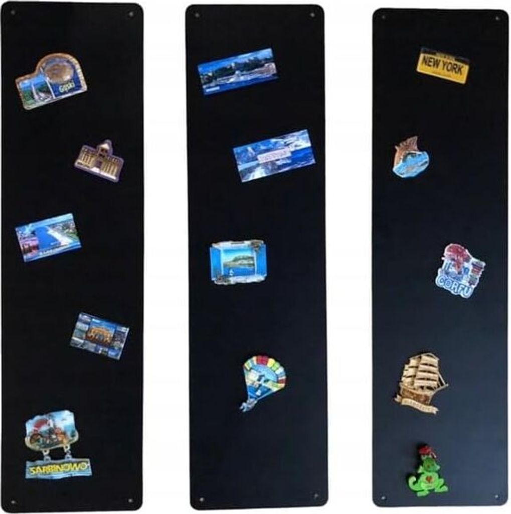 2x Magnettafel Schwarz 80x50 Cm – Edelstahl Magnetwand Für Küche, Büro & Kinderzimmer, Stark Haftend