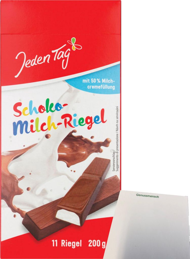 Jeden Tag Schoko-Milch-Riegel (200g Packung) + usy Block