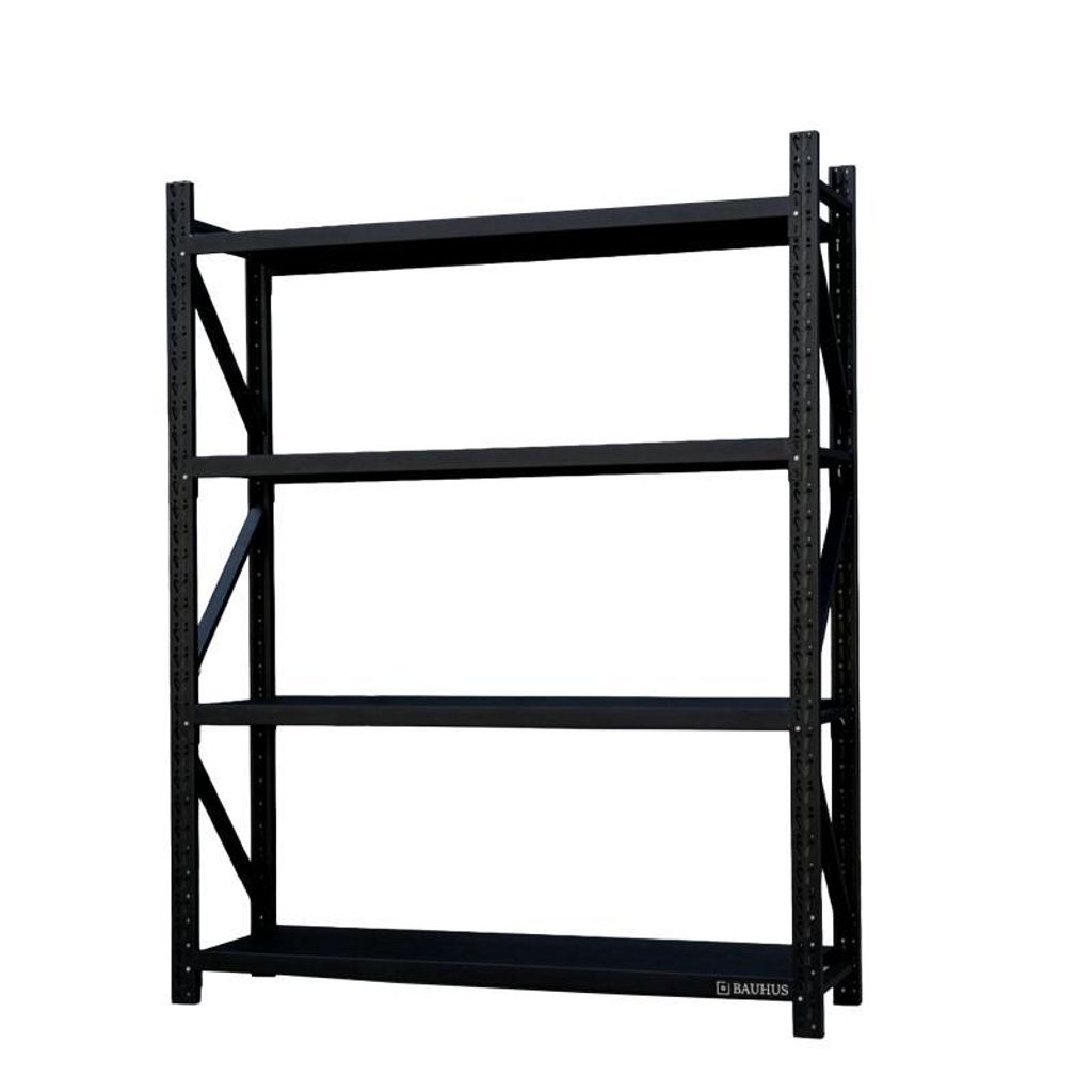 Bauhus Regał Przemysłowy Magazynowy Czarny 250x200x60 cm Zdjęcie produktu 