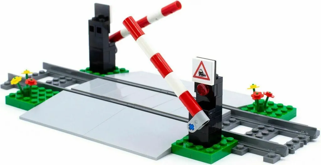 LEGO Ville Passage à Niveau avec Barrières Mobiles et Rails de Train