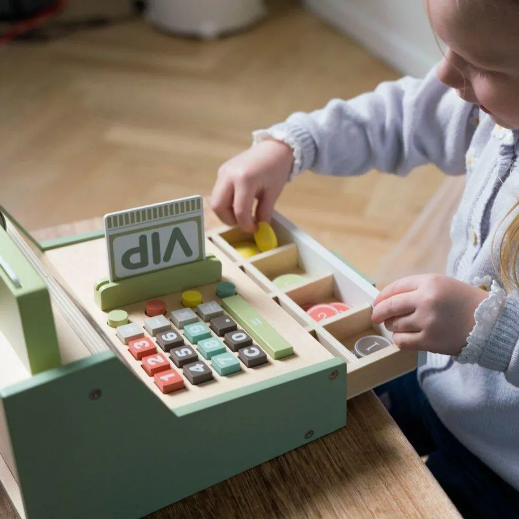 Caisse enregistreuse avec accessoires Dantoy - Jeu d'imitation durable - 14
