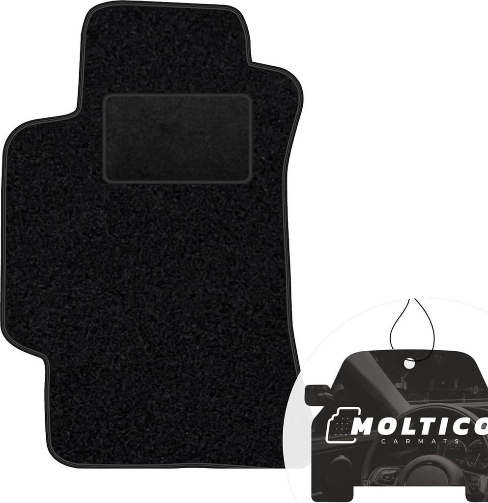 moto-MOLTICO Fahrer Fußmatte Auto Velours Fahrerseite Autoteppiche Schwarz Fahrermatte 1-teilig passend für Subaru XV Levorg 2011-2019