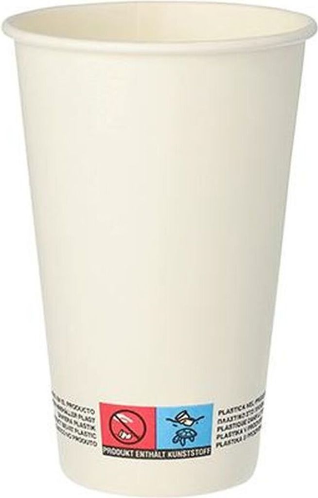 Trinkbecher, Pappe "To Go" 0,3 l Ø 8 cm · 11,7 cm weiss Produktbild 