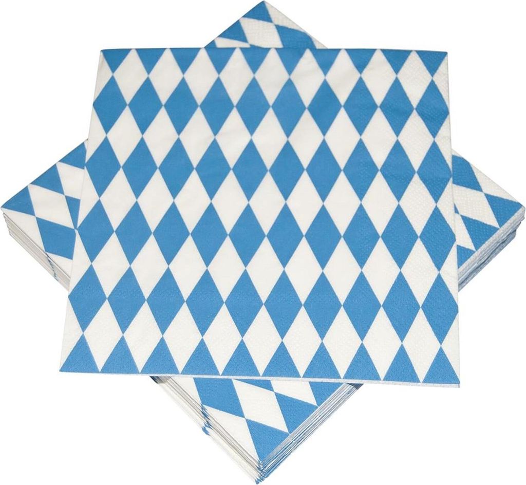 HEKU  Deko Servietten 20 Stück 33x33 cm - Servietten blau Produktbild 