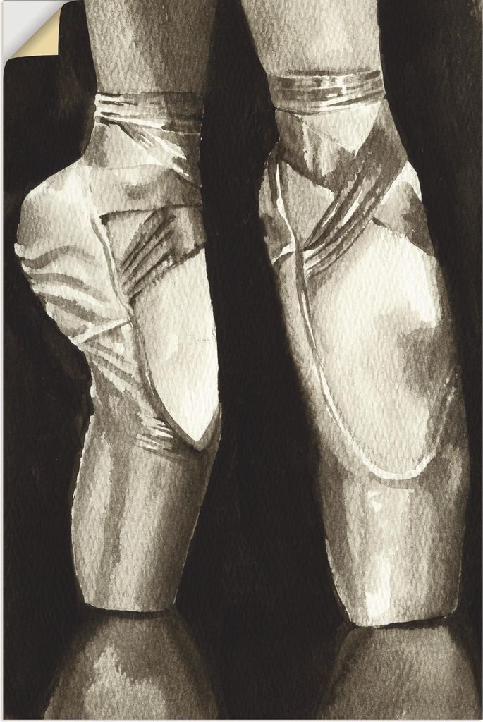 ARTland Wandbild, selbstklebend Balletschuhe II Größe: 40x60 cm