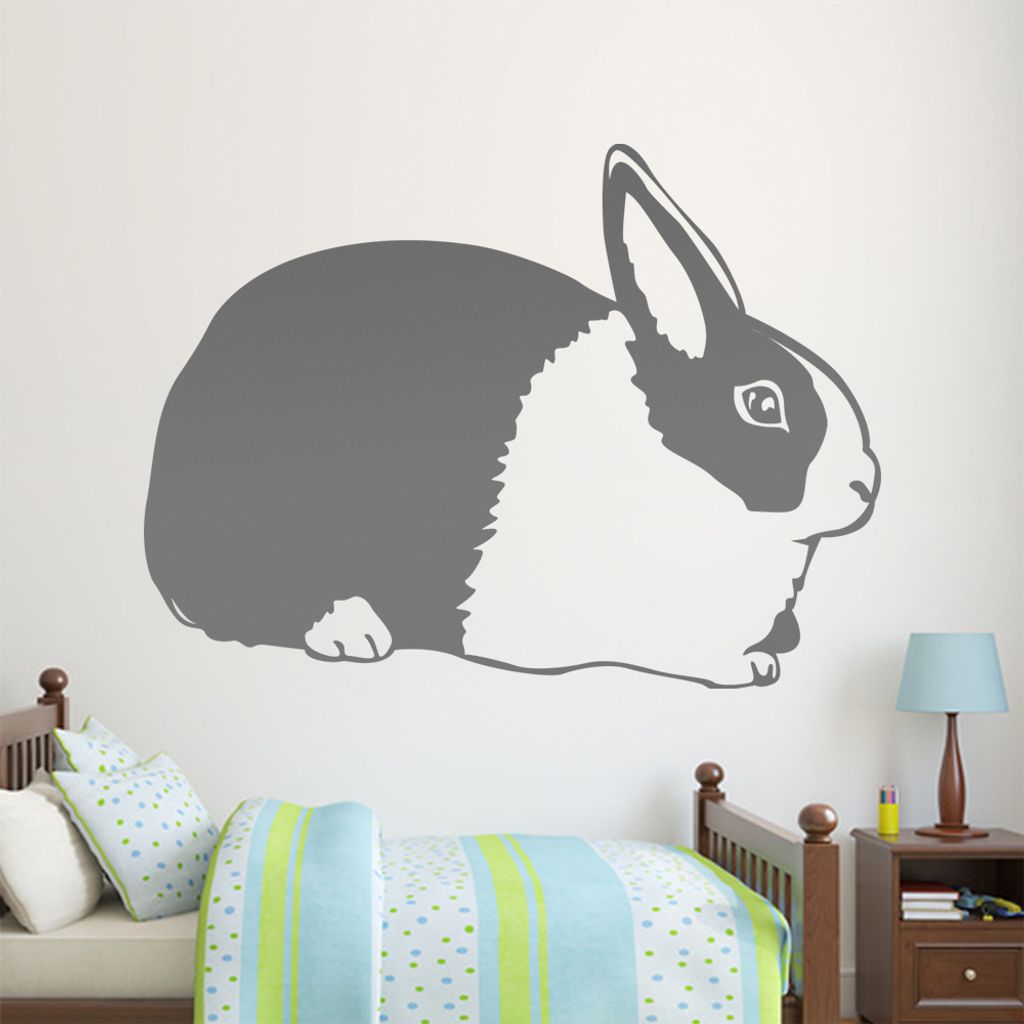 KIWISTAR Hase - Nase Kaninchen Haustier Wandtattoo in 6 Größen - Wandaufkleber Wall Sticker - Dekoration, Küche, Wohnzimmer, Schlafzimmer, Badez...