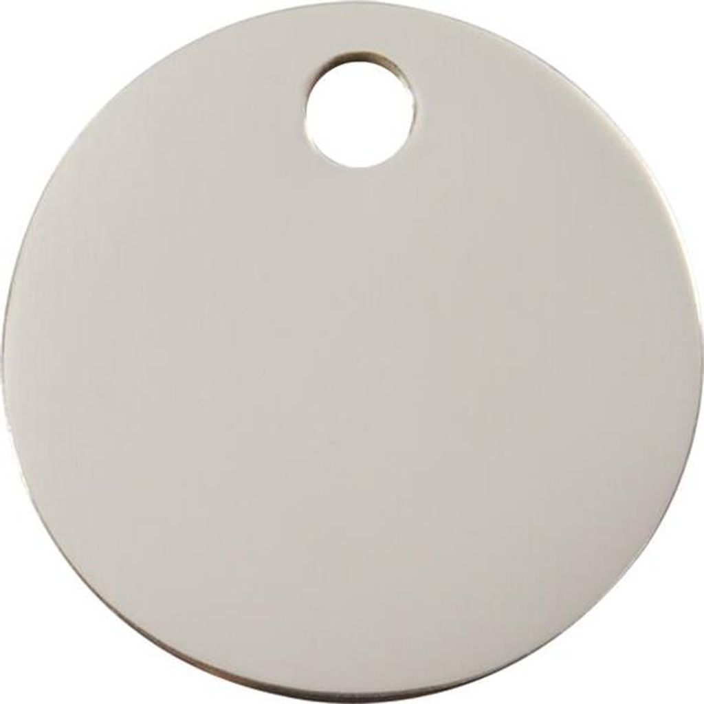 Kreis Edelstahl Medaille für Haustiere klein/klein Ø. 2 cm - Reddingo