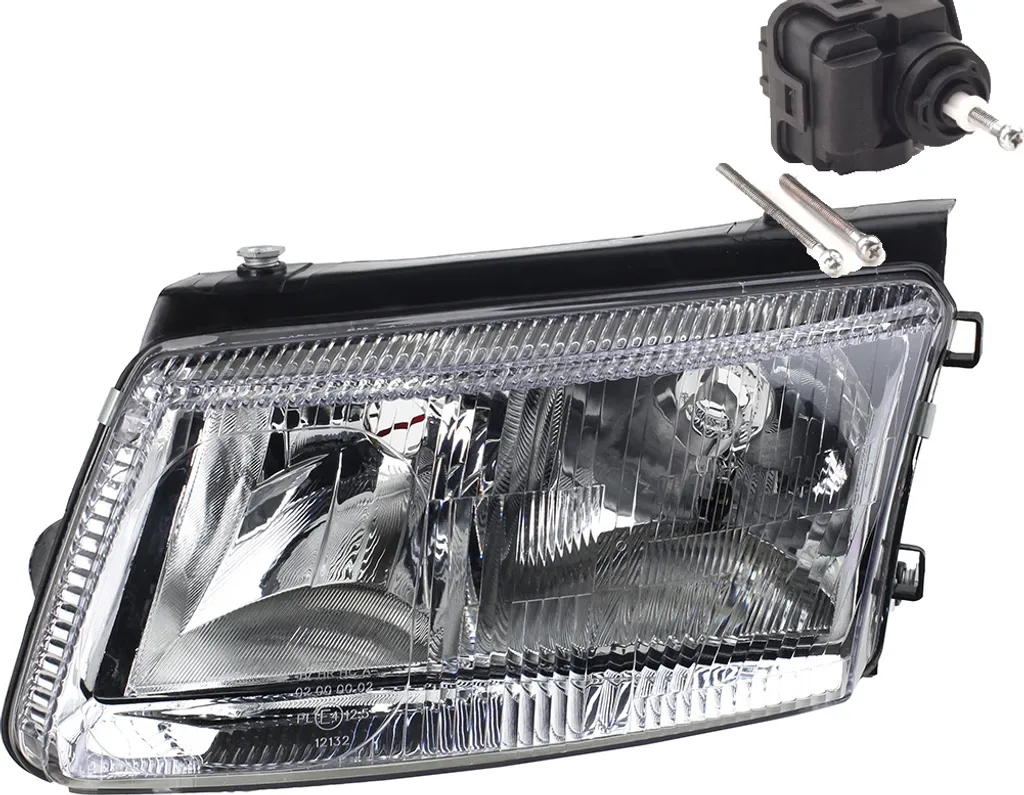 Johns, faro anteriore adatto per VW Passat 97 3B 96-00 FF H7 H4 + servomotore