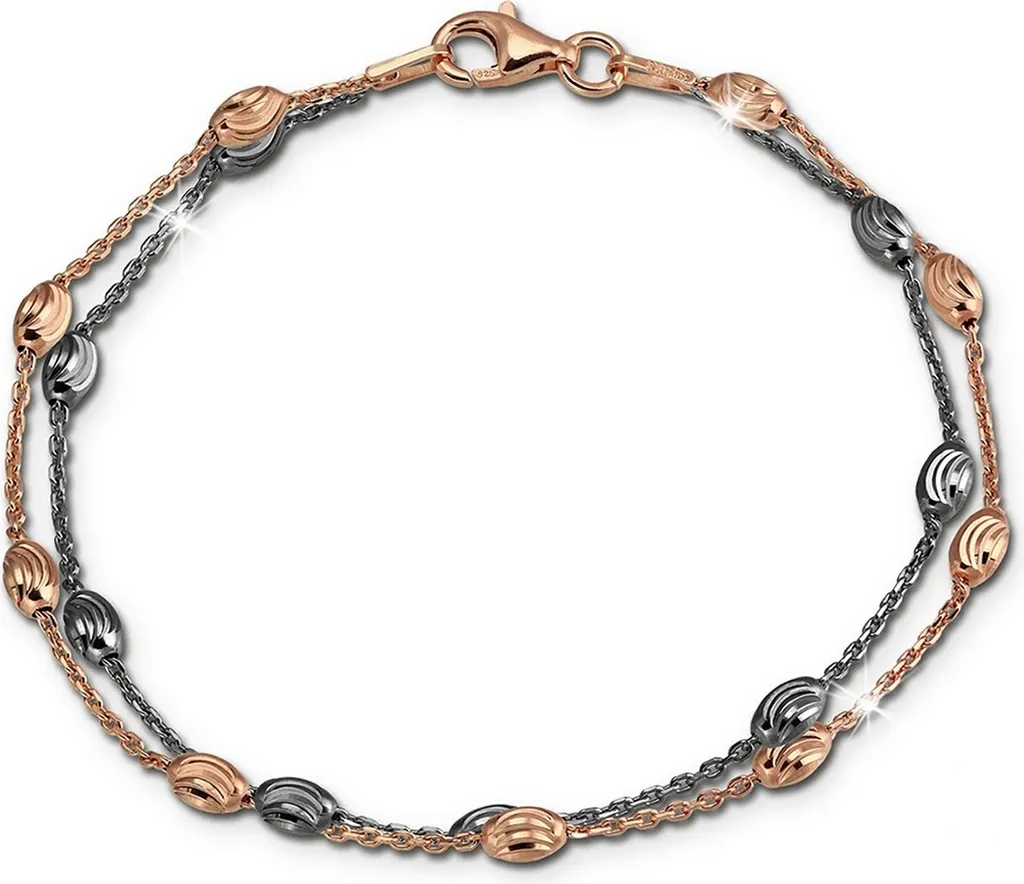 Bijou de soirée : Bracelet élégant or rose et noir pour vos événements