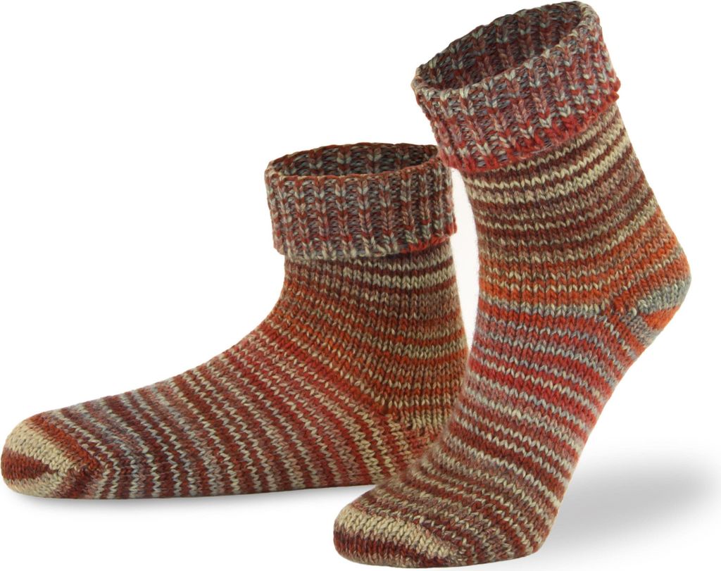 normani 2 Paar Skandinavische Wollsocken mit Umschlag