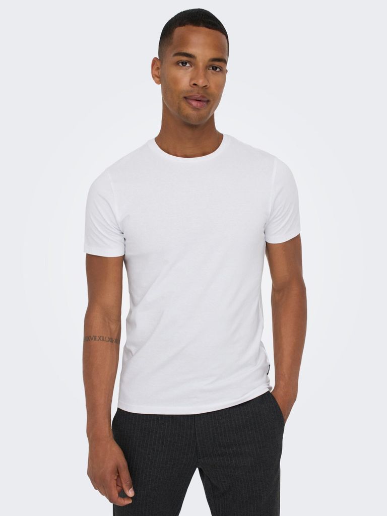 Only & Sons Basic Slim Crew Shirt Herren (2er Pack)