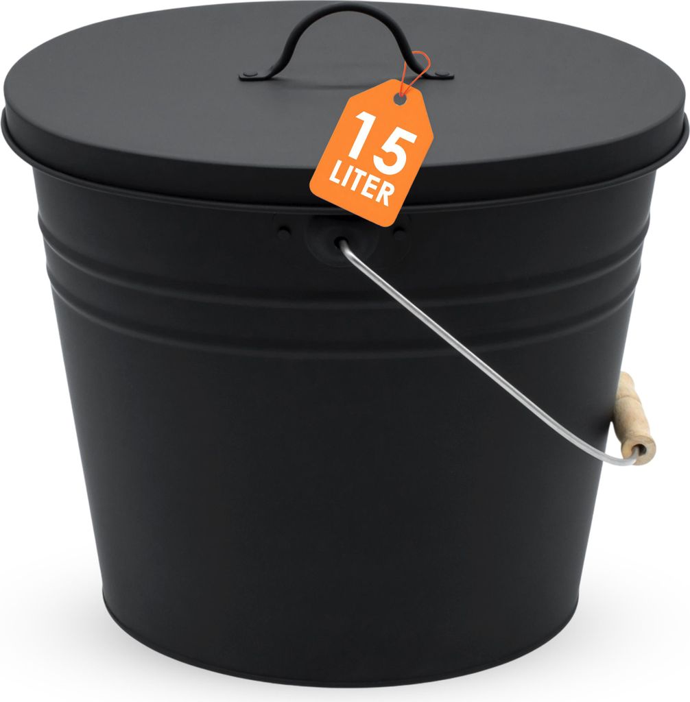 3.11 Seau à cendres ovale en noir - env. 35 x 25 x 30,5 cm Image du produit 