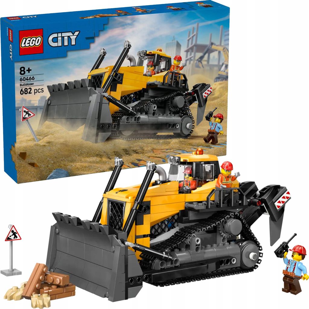 LEGO® City 60466 Gelber Bulldozer Produktbild 