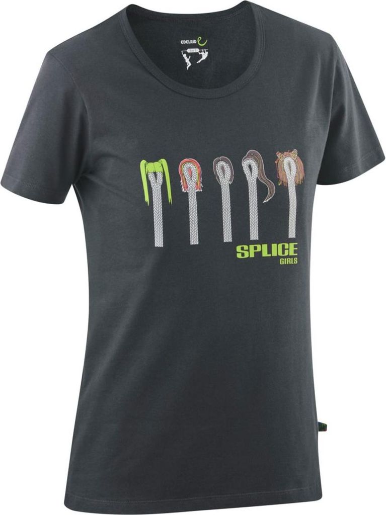 Edelrid Wo Splice Girls T - Damen T-Shirt aus 100 % Baumwolle, Farbe:176 obsidian, Größe:XS