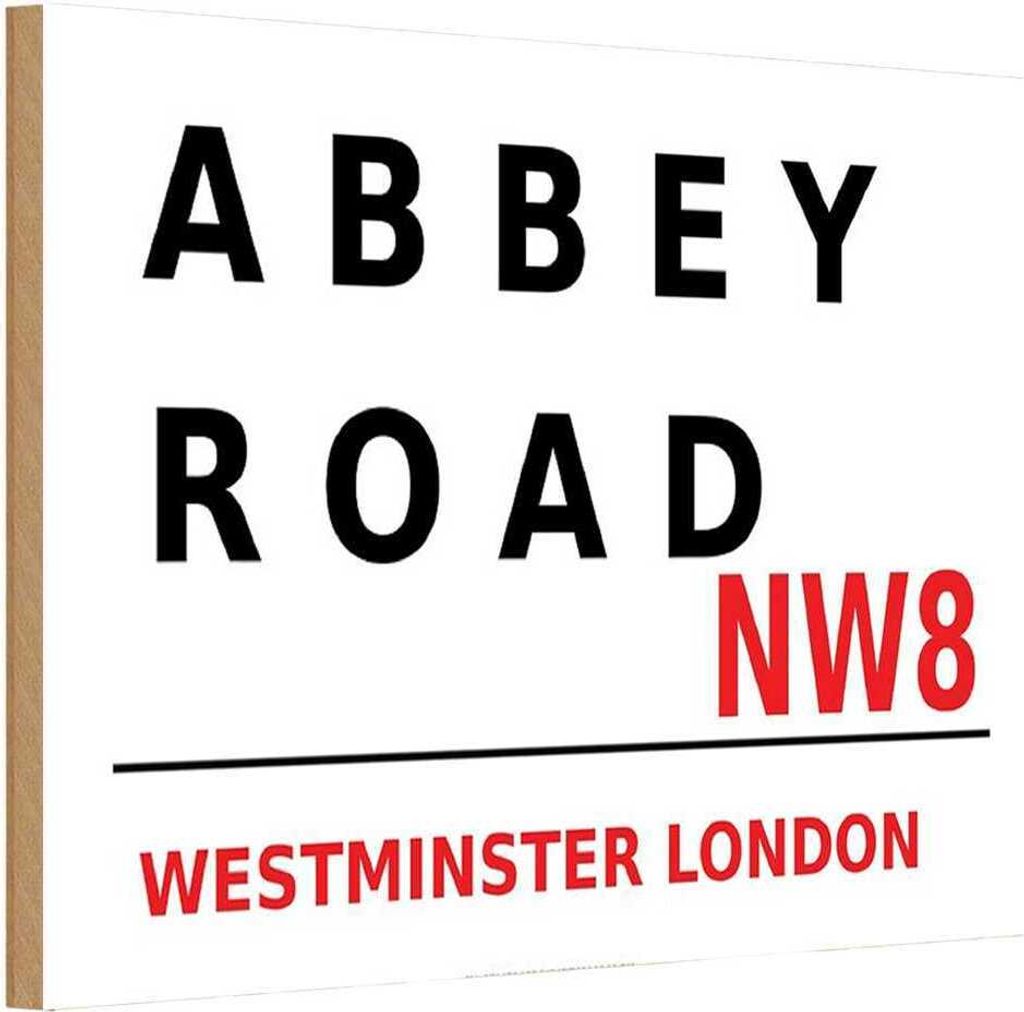 vianmo Holzschild 20x30 cm Street Abbey Road NW8 England