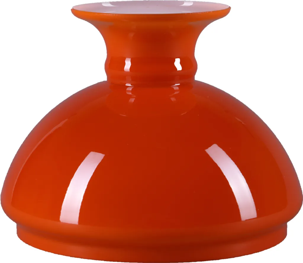 Verre de Lampe à Pétrole Orange Ø 154mm - Abat-jour de Rechange E27