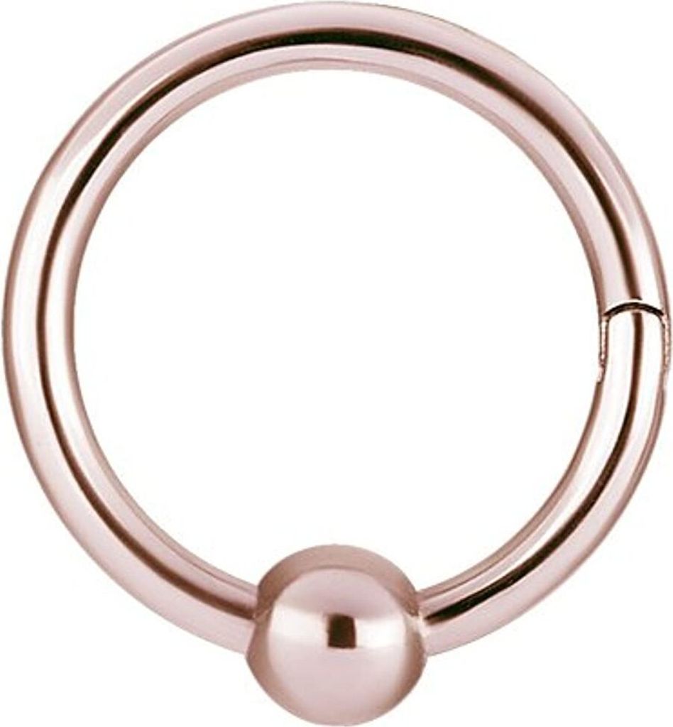 Karisma Roségold Edelstahl 316L Hinged Ball Closure Ring Segment Ring Ohrring Nase 3mm Kugel 1,2mm - 1,2x9mm
