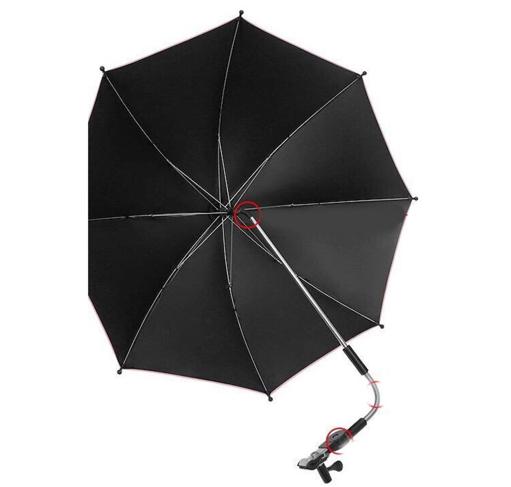 21 Zoll großer Kinderwagen-Regenschirm, tragbarer Sonnenschirm, faltbarer  und