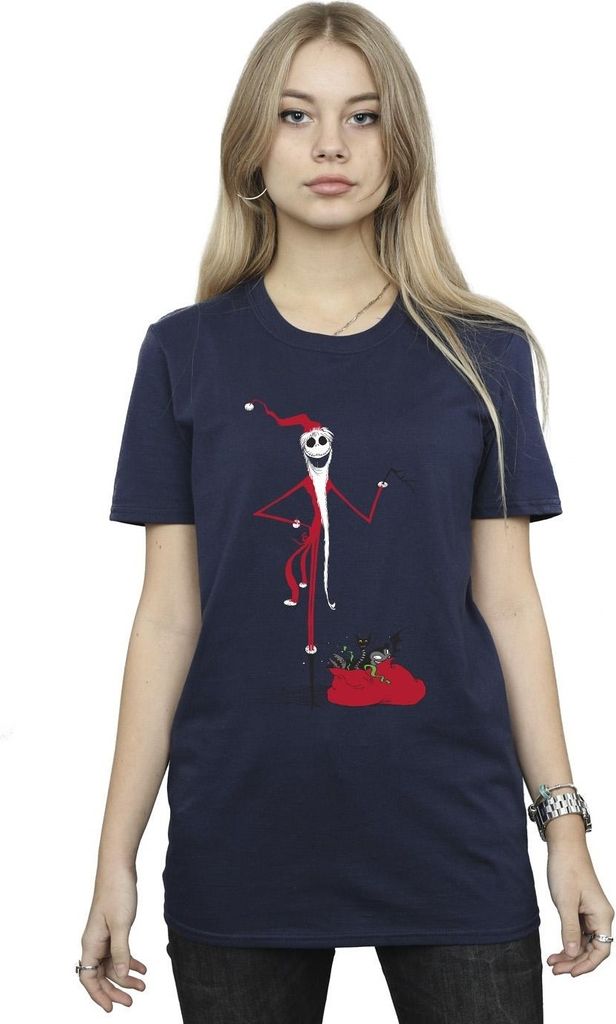 The Nightmare Before Christmas - T-Shirt für Damen BI41658 (L) (Marineblau)