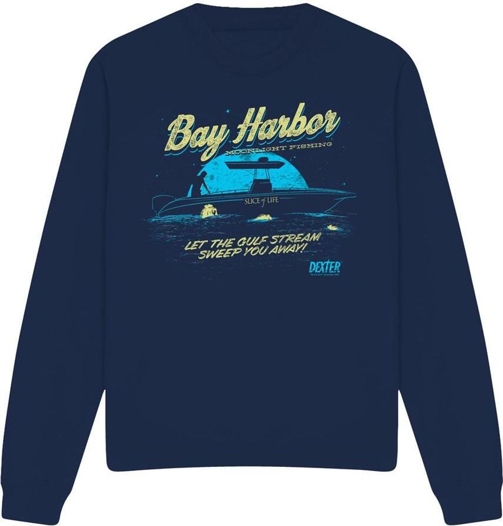 Dexter - "Moonlight Fishing" Sweatshirt für Herren/Damen Uni TV13208 (XXL) (Marineblau)