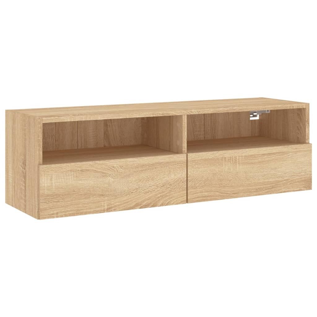 vidaXL Szafka wisząca pod TV dąb sonoma 100x30x30 cm Zdjęcie produktu 