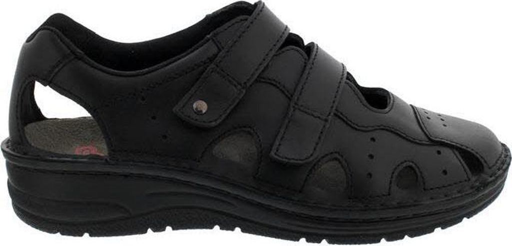 Berkemann TEC-PRO LARENA Halbschuh, Leder/Work/ schwarz, Klettverschluss, Weite H 09310-875 37 1/2