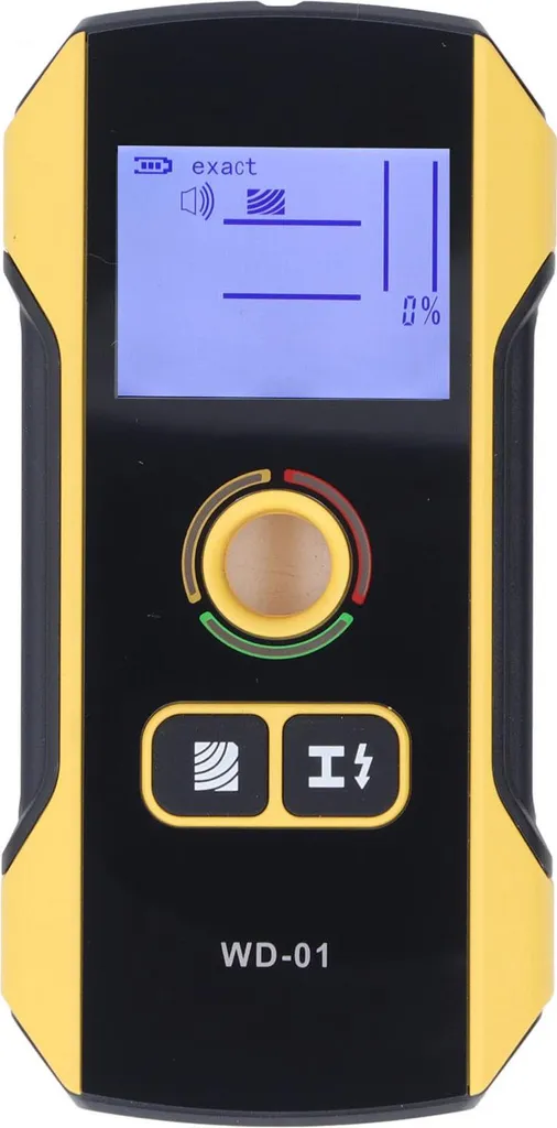 Détecteur de métaux et bois 6 en 1 avec écran LCD pour mur et rail