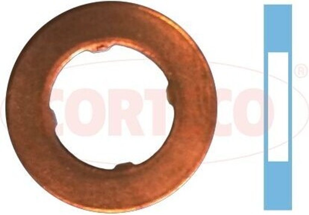 6x CORTECO Dichtring Düsenhalter 49430604 für VW Touareg (7P5, 7P6) Touareg (7LA, 7L6, 7L7) Phaeton (3D1, 3D2, 3D3, 3D4, 3D6, 3D7, 3D8, 3D9) 1,5mm