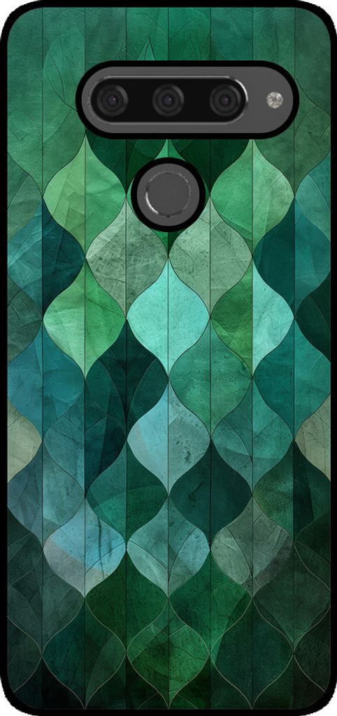 Smartphonica Telefon Fall geeignet für LG V40 mit grünen Blättern drucken - TPU Backcover Fall grünes Blatt Design - Grün