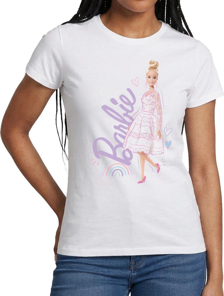 Spreadshirt Barbie Hochzeitskleid Frauen T-Shirt, S, Weiß