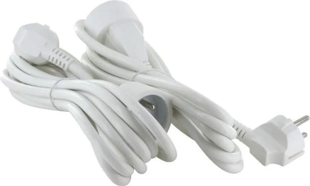 Set 2 Prolunghe Elettriche CHACON 3 Metri - 16A 3500W Bianco Professionale