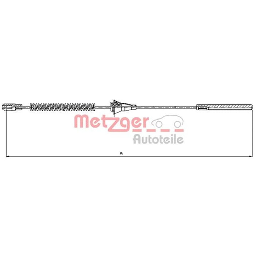 METZGER Seilzug, Feststellbremse Artikel: 11.5754