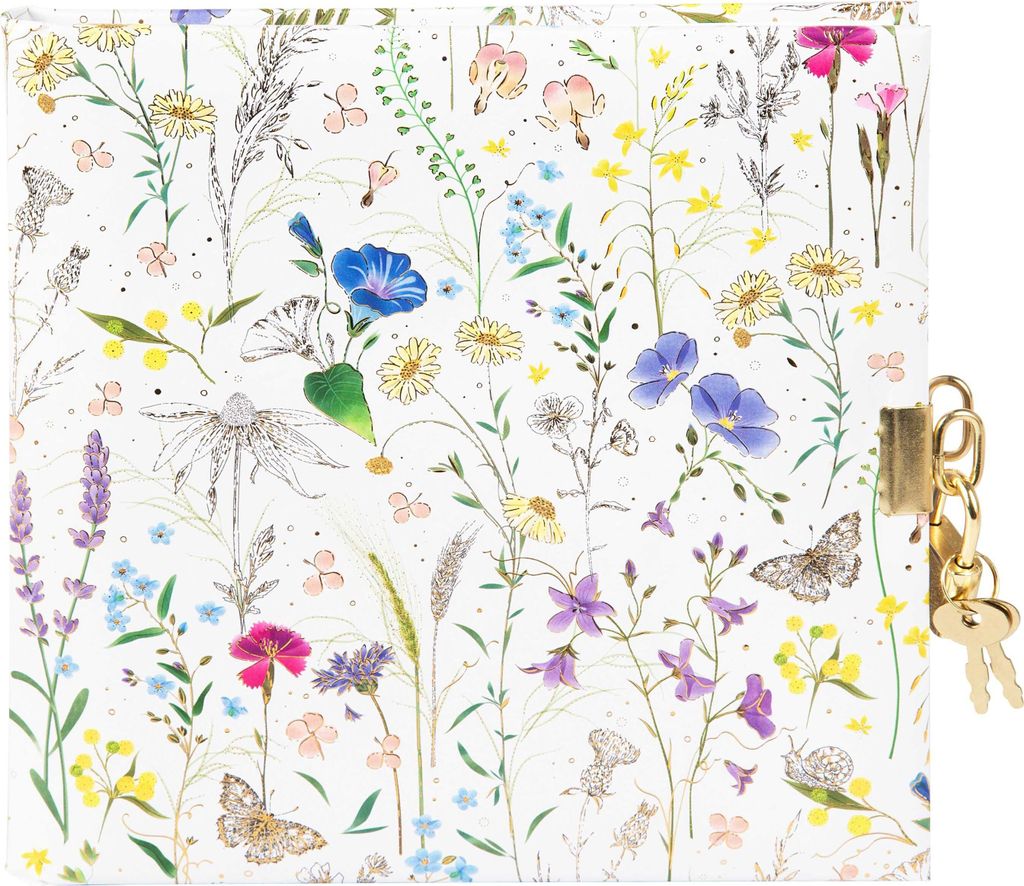 TURNOWSKY 44 574 Tagebuch Summer Meadow white - 16,5 x 16,5 cm