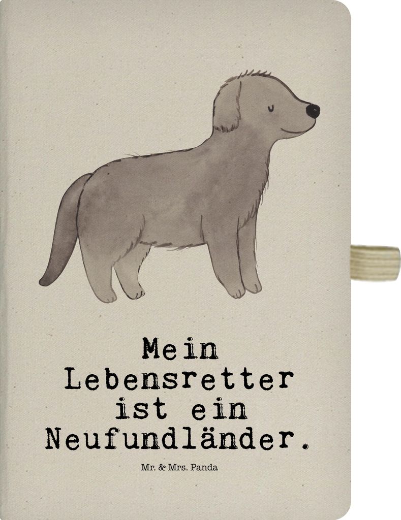 Mr. & Mrs. Panda din a5 kladde Neufundländer Lebensretter - Transparent - Geschenk, notizbuch, Tagebuch, Adressbuch, Journal, Newfoundland