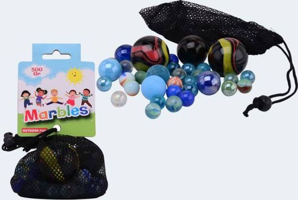 Glasmurmeln 500Gr verschischiedene Größen im Netz