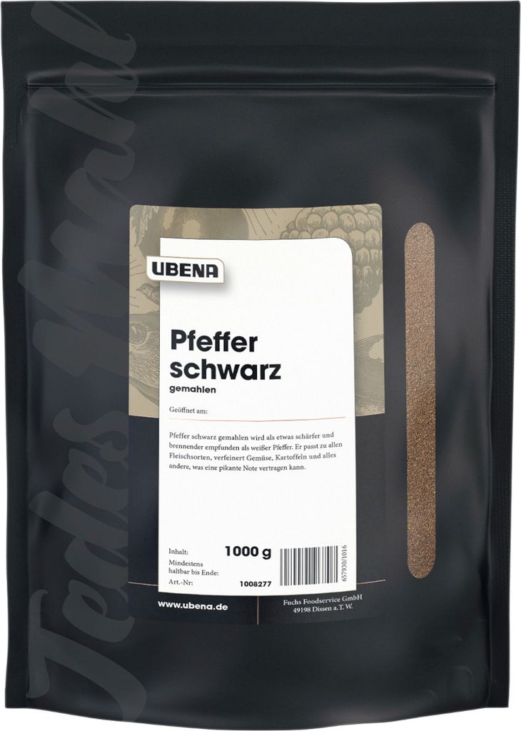 Ubena korenie čierne mleté aromatické sáčok na zips 1000g Obrázok produktu 