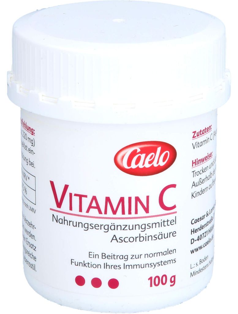 Caelo Vitamina C acido ascorbico in polvere, 100 g polvere Immagine del prodotto 